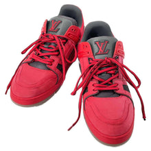 Load image into Gallery viewer, LOUIS VUITTON LV Trainer line Sneakers Red suede Size 10
