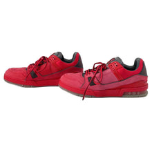 Load image into Gallery viewer, LOUIS VUITTON LV Trainer line Sneakers Red suede Size 10
