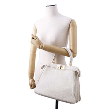 将图像加载到图库查看器中，FENDI Peekaboo Icy You White 8BN321 Mouton Size Medium
