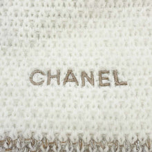 Load image into Gallery viewer, CHANEL Scarf White/Beige Angora 80% Wool 10% Cashmere5% Metal Fiber5%
