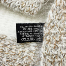 Load image into Gallery viewer, CHANEL Scarf White/Beige Angora 80% Wool 10% Cashmere5% Metal Fiber5%
