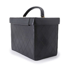 将图像加载到图库查看器中，CHANEL Bicolore 2way vanity bag Black Lambskin
