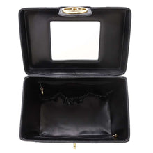 将图像加载到图库查看器中，CHANEL Bicolore 2way vanity bag Black Lambskin
