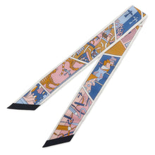 Load image into Gallery viewer, HERMES Twilly HERMES Factory Blue/Rose/Multicolor Silk100%
