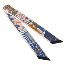 Load image into Gallery viewer, HERMES Twilly HERMES Factory Blue/Rose/Multicolor Silk100%
