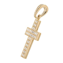 将图像加载到图库查看器中，CARTIER Croix en Moi Cloth Diamond Pendant Top 18K Yellow Gold
