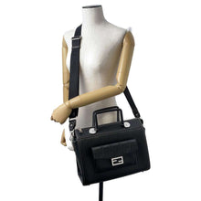 Load image into Gallery viewer, FENDI Soft Trunk Travel Bag Black 7VA571 Calf Leather
