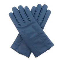 将图像加载到图库查看器中，HERMES Glove Size 7 Deep Blue Lambskin
