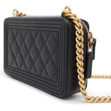 Load image into Gallery viewer, CHANEL phone case Boy Chanel Black AP2756 Caviar Leather
