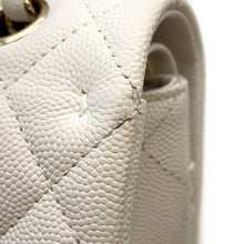 Load image into Gallery viewer, CHANEL Matelasse ChainShoulder Bag White A01112 Caviar Leather Size 25
