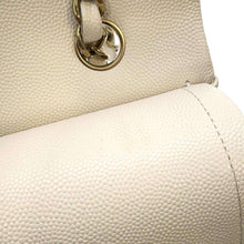 Load image into Gallery viewer, CHANEL Matelasse ChainShoulder Bag White A01112 Caviar Leather Size 25
