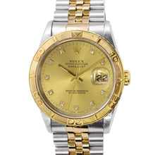 将图像加载到图库查看器中，ROLEX Datejust Thunderbird W36mm Stainless Steel K18YG Champagne/10PD Dial 16263G
