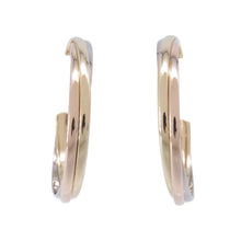 将图像加载到图库查看器中，CARTIER Trinity hoop earrings YG/WG/PG B8020000 K18YG K18WG K18PG
