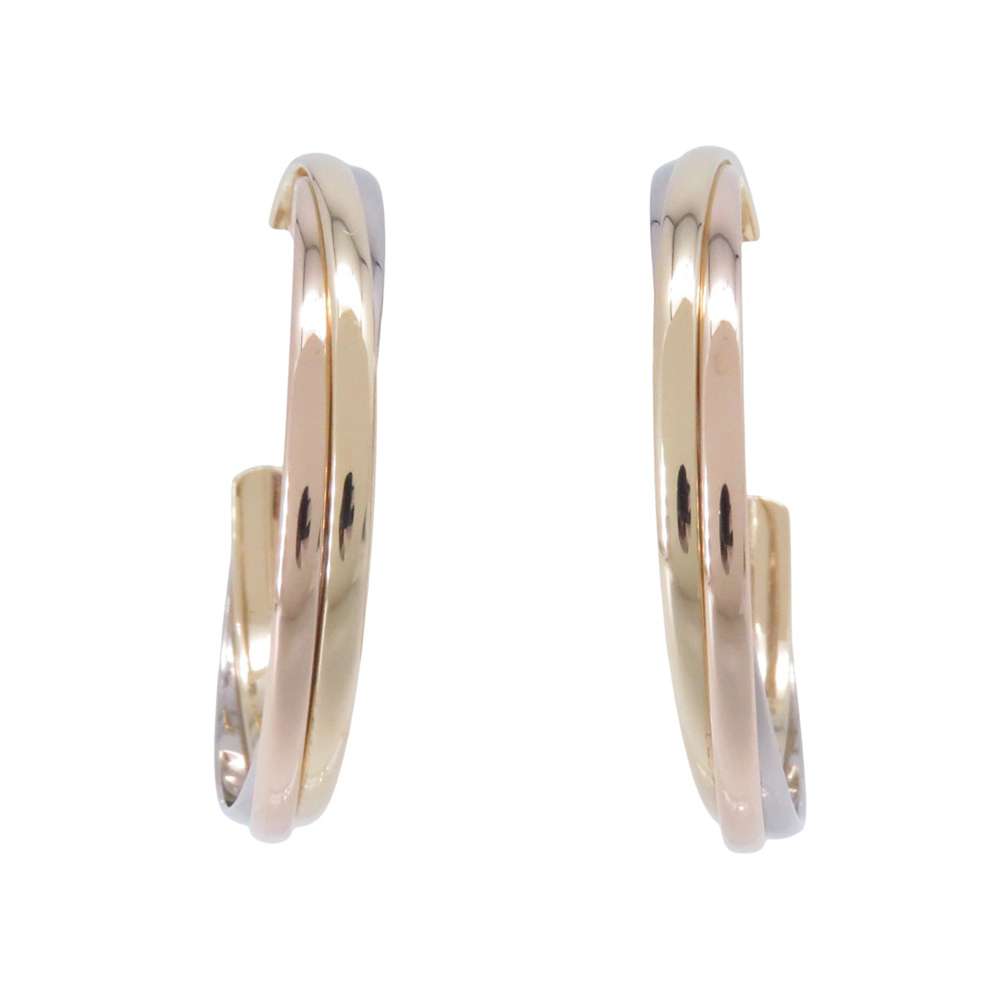 CARTIER Trinity hoop earrings YG/WG/PG B8020000 K18YG K18WG K18PG