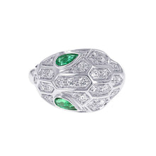 将图像加载到图库查看器中，BVLGARI Serpenti Ring Size 52/#12 18K White Gold
