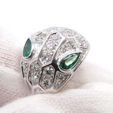 将图像加载到图库查看器中，BVLGARI Serpenti Ring Size 52/#12 18K White Gold
