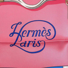 Load image into Gallery viewer, HERMES Carre Grand Manager Detail Grand Manager Detail Size 70 Rose Bonbon/Ciel/Jaune 983256S Silk100%
