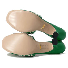 Load image into Gallery viewer, GUCCI Adidas Collaboration GG Logo Slide Sandals Green/White 722445 Leather Velour Size 39.5
