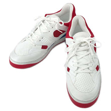 将图像加载到图库查看器中，GUCCI Sneakers Basket White/Red/Navy 697882 Leather Rubber Size 9.5
