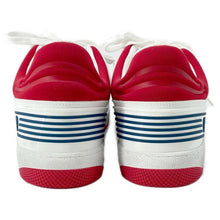 将图像加载到图库查看器中，GUCCI Sneakers Basket White/Red/Navy 697882 Leather Rubber Size 9.5
