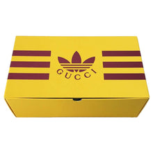 将图像加载到图库查看器中，GUCCI Adidas Collaboration Horsebit Loafers Gold 702283 MetalicLeather Size 8
