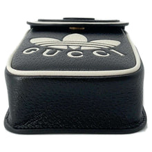 将图像加载到图库查看器中，GUCCI Adidas Collaboration Pouch GG Logo Mini Shoulder Bag Black/White 721794 Leather
