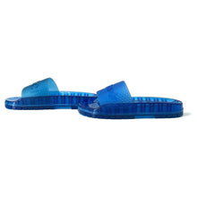 将图像加载到图库查看器中，GUCCI Adidas Collaboration Transparent Slide Sandals Blue 721229 Rubber Size 7
