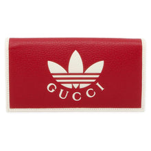 将图像加载到图库查看器中，GUCCI adidas Collaboration Chain Wallet Red/White 621892 Leather
