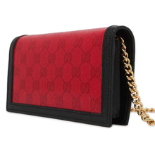 将图像加载到图库查看器中，GUCCI adidas Collaboration Chain Wallet Red/Black 621892 GG CrystalCanvas/Leather
