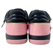 将图像加载到图库查看器中，GUCCI BASKET LOW Sneakers Gold/Black/Pink 725905 Leather Rubber Size 38.5
