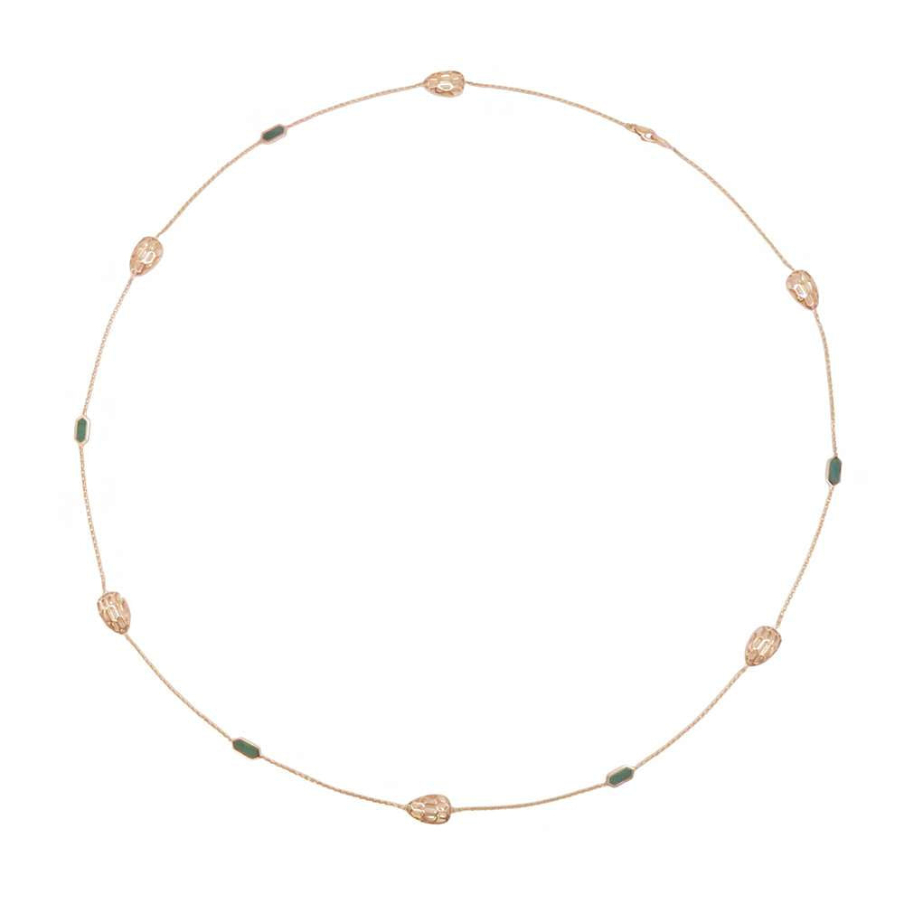 BVLGARI Serpenti 11 motif long necklace 18K Pink Gold