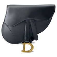 将图像加载到图库查看器中，Dior Saddle bag Black Leather
