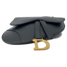 将图像加载到图库查看器中，Dior Saddle bag Black Leather
