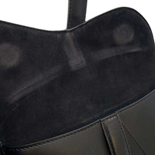 将图像加载到图库查看器中，Dior Saddle bag Black Leather
