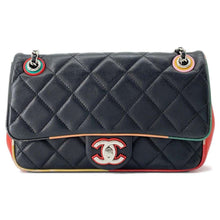 Load image into Gallery viewer, CHANEL Matelasse ChainShoulder Bag Black/Multicolor A93691 Lambskin Size 23
