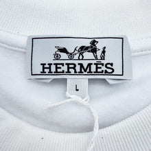 将图像加载到图库查看器中，HERMES Round Neck Knitted Fabric &quot;Boite Surprise&quot; Size L Blanc/Multicolor Cotton100%
