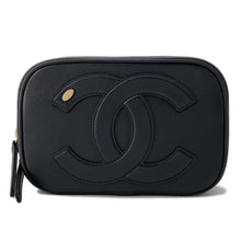 Load image into Gallery viewer, CHANEL CC Logo ChainShoulder Bag Black Leather
