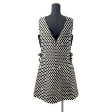 Load image into Gallery viewer, LOUIS VUITTON Sleeveless Dress Size 38 Black/White 1A9Z0O Wool  65% Silk 35%
