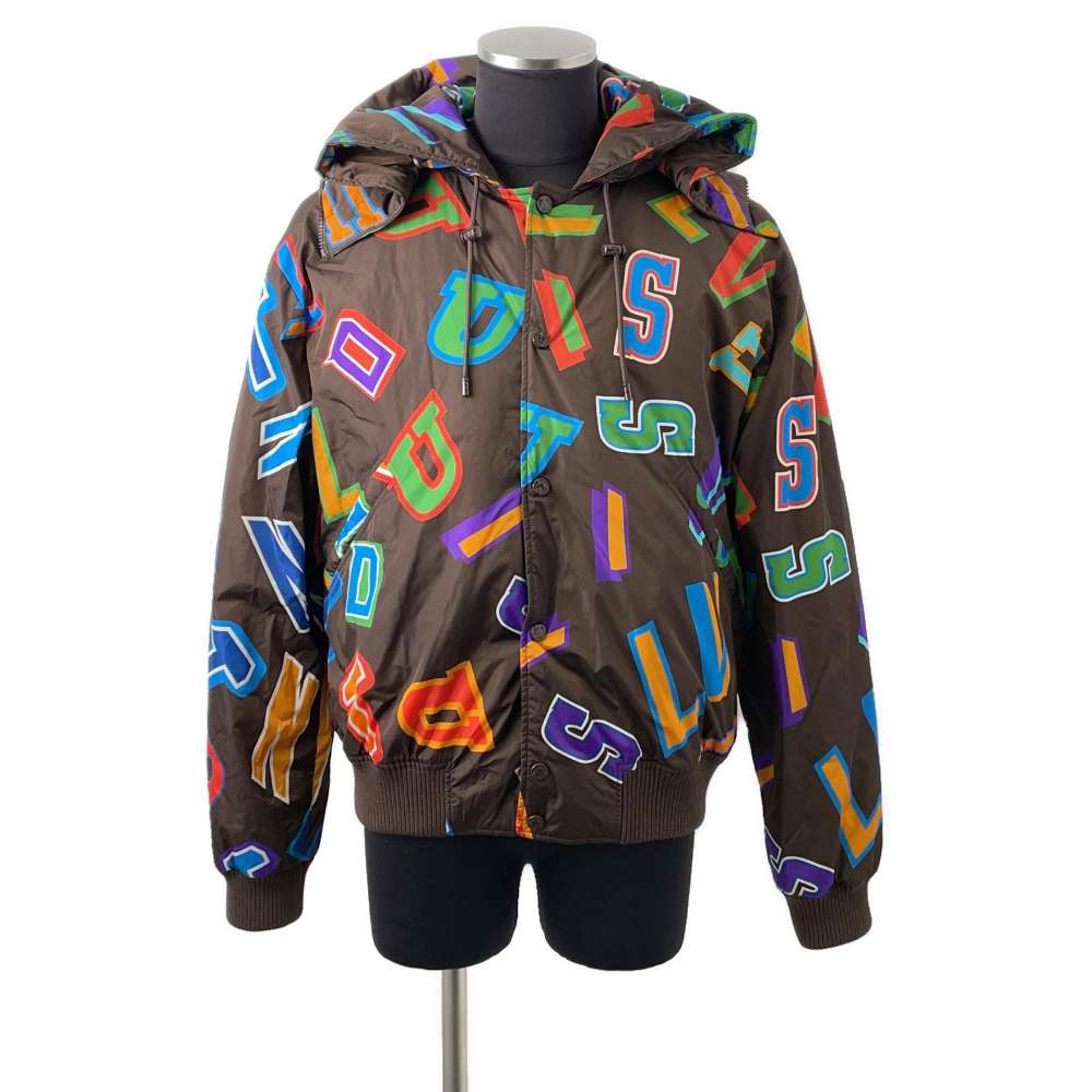 LOUIS VUITTON NBA Collaboration Down Jacket Size 48 Brown/Multicolor Polyamide