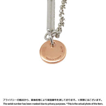 将图像加载到图库查看器中，HERMES Ex Libris Long Necklace Size MM SV925 K18PG
