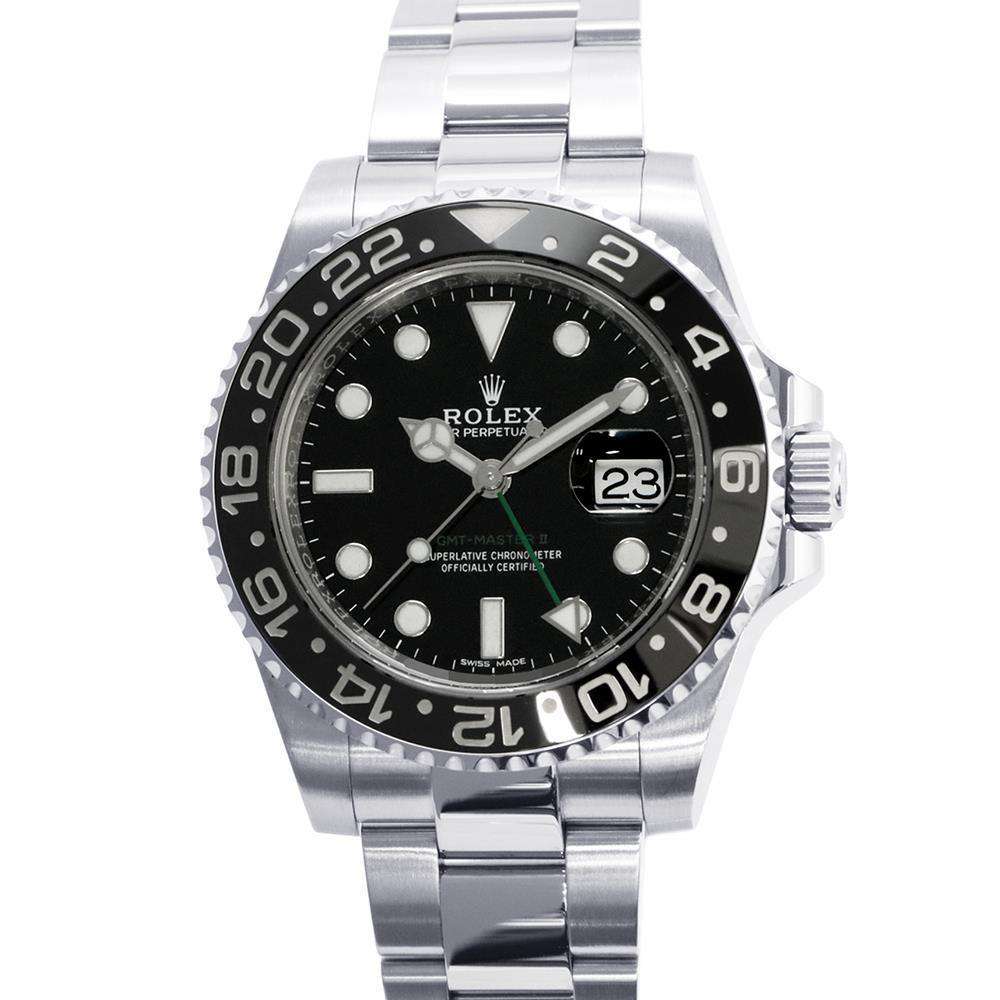 ROLEX GMT MasterII W40mm Stainless Steel Black Dial 116710LN