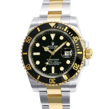 将图像加载到图库查看器中，ROLEX Submariner Date W40mm Stainless Steel K18YG Black Dial 116613LN
