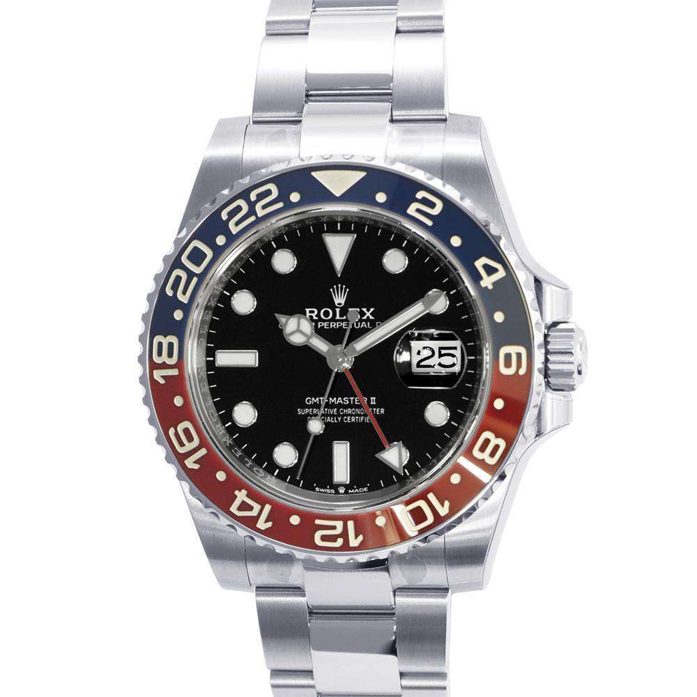 ROLEX GMT MasterII W40mm Stainless Steel Black Dial 126710BLRO