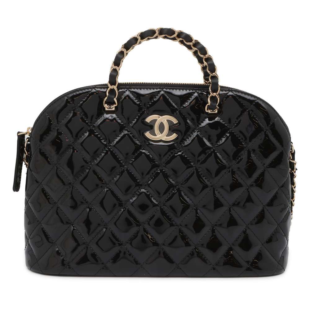 CHANEL 2wayChainHandbag BlackAS3969 Patent Leather