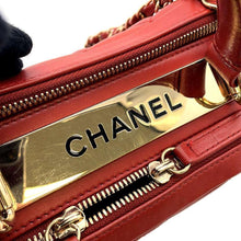 Load image into Gallery viewer, CHANEL Matelasse 2wayBowling Bag Red Lambskin
