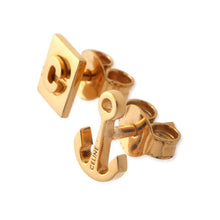 将图像加载到图库查看器中，CELINE Anchor Motif Earrings Gold Metal
