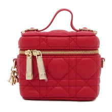 Load image into Gallery viewer, Dior Cannage Vanity Shoulder Bag Red S0935ONMJ Leather Size micro
