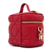 Load image into Gallery viewer, Dior Cannage Vanity Shoulder Bag Red S0935ONMJ Leather Size micro
