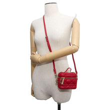 Load image into Gallery viewer, Dior Cannage Vanity Shoulder Bag Red S0935ONMJ Leather Size micro
