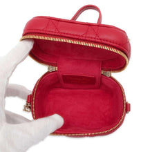 Load image into Gallery viewer, Dior Cannage Vanity Shoulder Bag Red S0935ONMJ Leather Size micro
